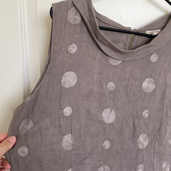 Lina Tomei 100% Linen Dress Made in Italy Size L - Picture 4 of 9